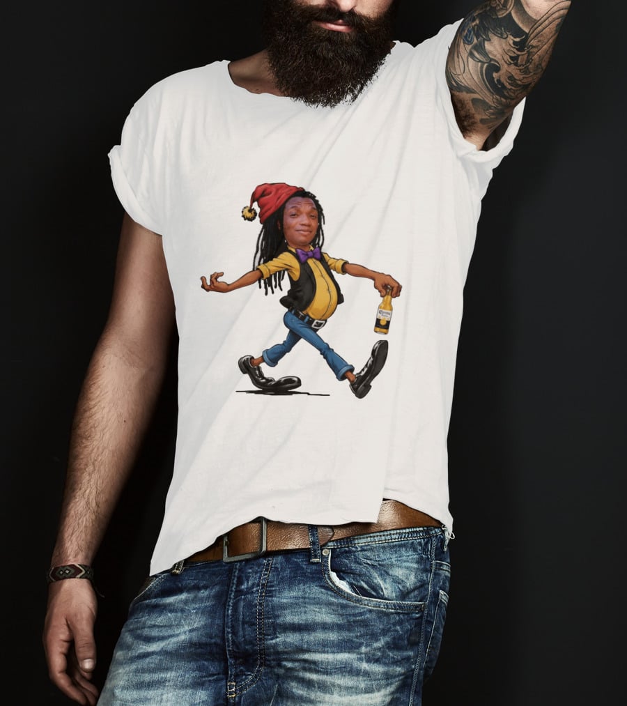 Caricature Man With Dreadlocks Holding Corona Extra Beer T-Shirt
