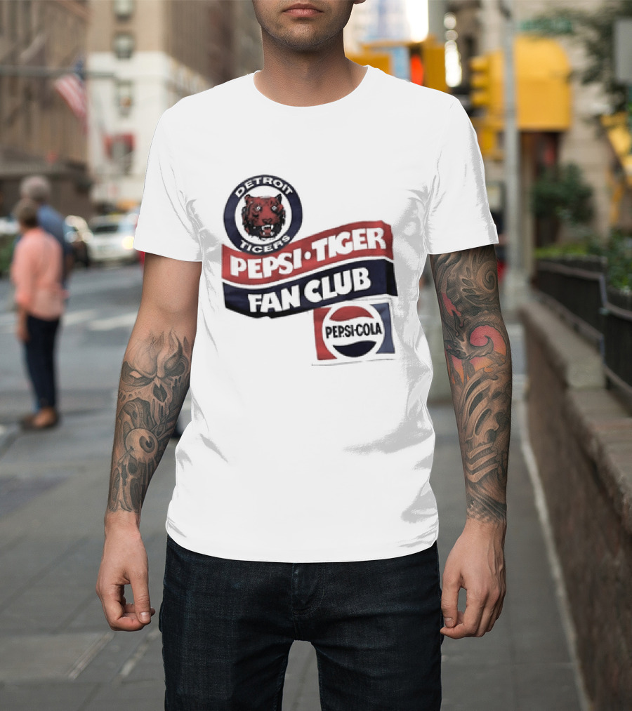 Detroit Tigers Pepsi Tiger Fan Club Pepsi Cola T-Shirt