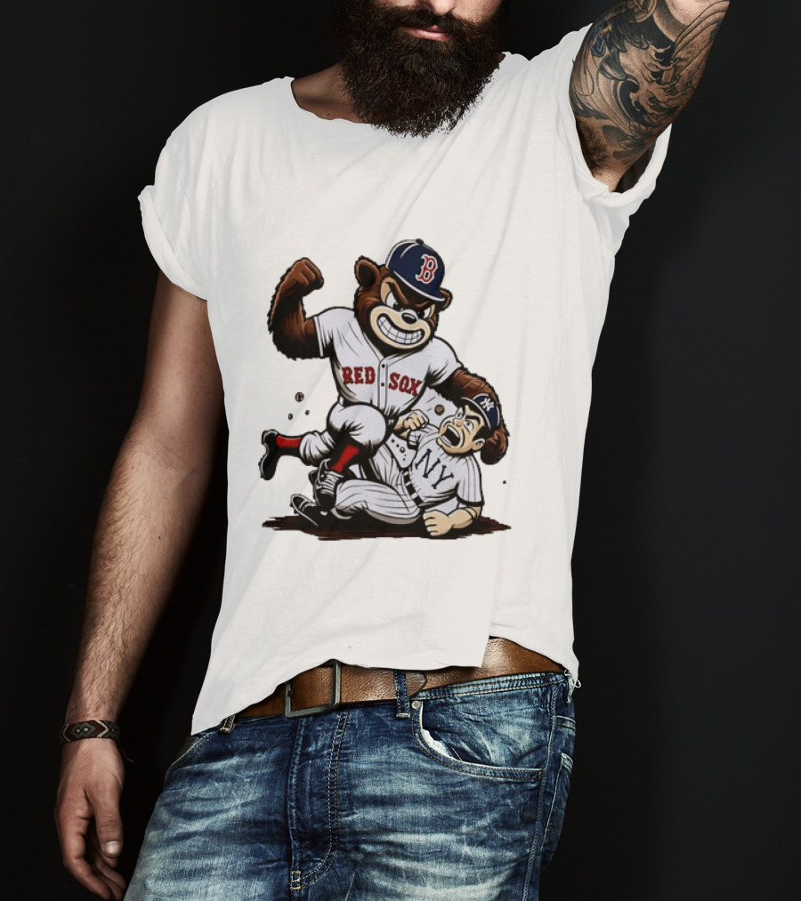Red Sox Bear Vs NY Yankees Rivalry Showdown T-Shirt