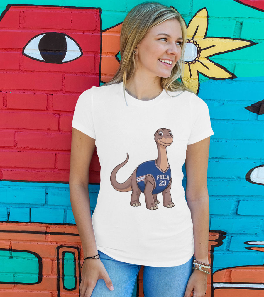 Philadelphia 76ers Littlefoot Dinosaur LeBron James 23 T-Shirt