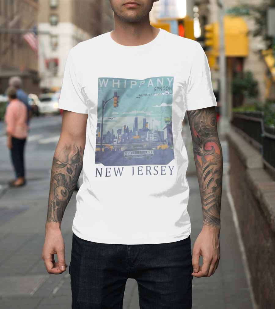 Whippany SPNCON August 21 23 2026 New Jersey Supernatural Convention Skyline Car Traffic Light T-Shirt