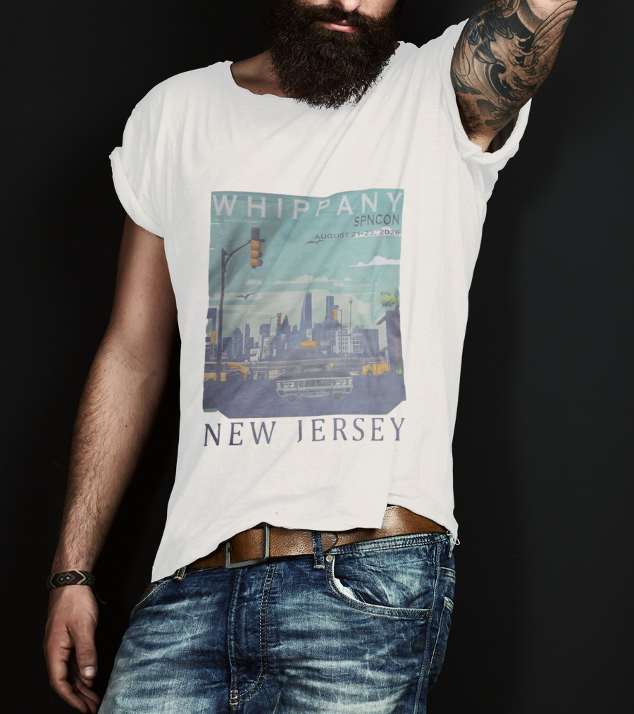 Whippany SPNCON August 21 23 2026 New Jersey Supernatural Convention Skyline Car Traffic Light T-Shirt