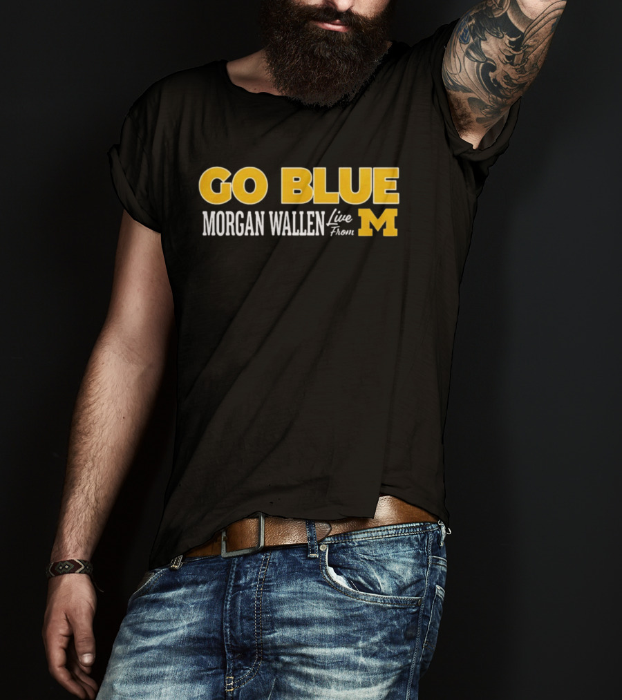 Morgan Wallen Live From Michigan Go Blue M T-Shirt