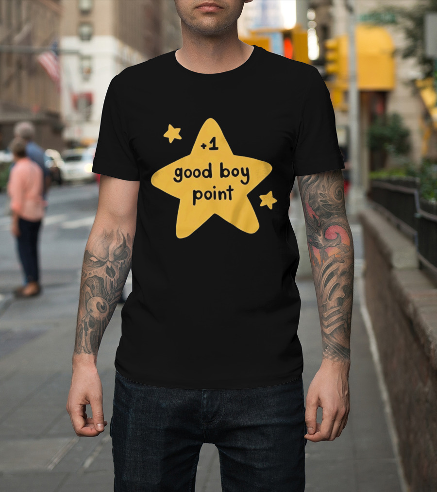 Plus 1 Good Boy Point Star Reward Positive Reinforcement Yellow Star T-Shirt