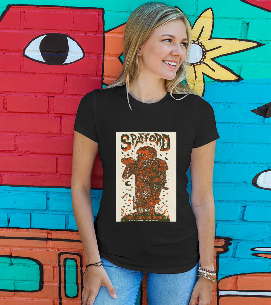 Spafford Asbury Park New Jersey Concert July 26 2026 Skeleton Spacesuit T-Shirt