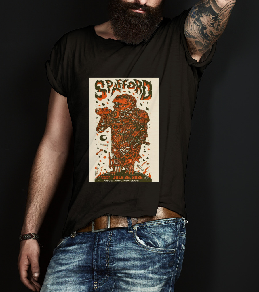 Spafford Asbury Park New Jersey Concert July 26 2026 Skeleton Spacesuit T-Shirt