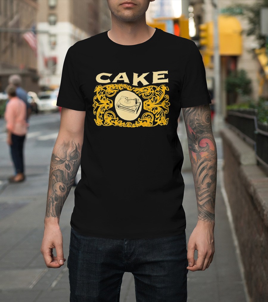 Cake Band Turntable Vintage Alternative Rock Music T-Shirt