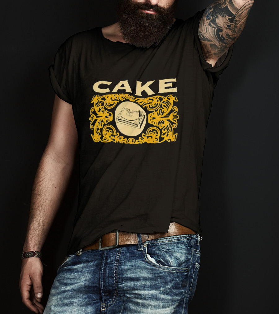 Cake Band Turntable Vintage Alternative Rock Music T-Shirt