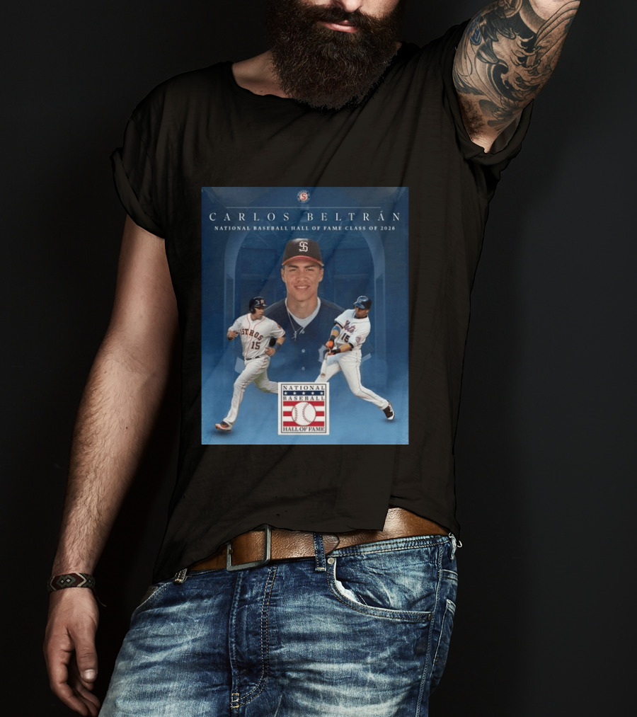 Carlos Beltrán National Baseball Hall Of Fame Class Of 2026 Induction MLB Star Recognition T-Shirt