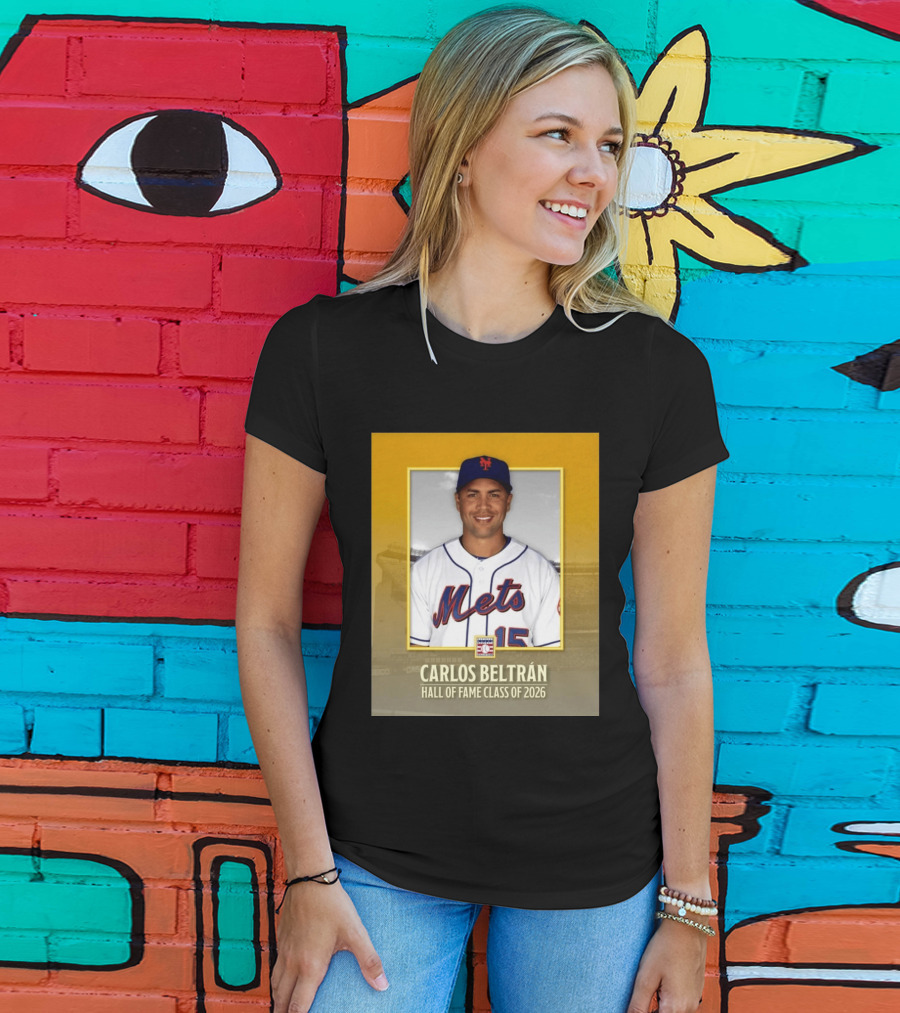 Carlos Beltrán Mets Hall Of Fame Class Of 2026 Induction T-Shirt