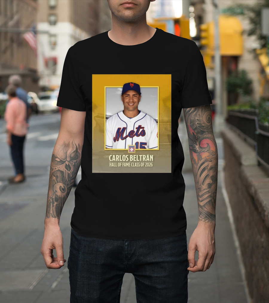 Carlos Beltrán Mets Hall Of Fame Class Of 2026 Induction T-Shirt
