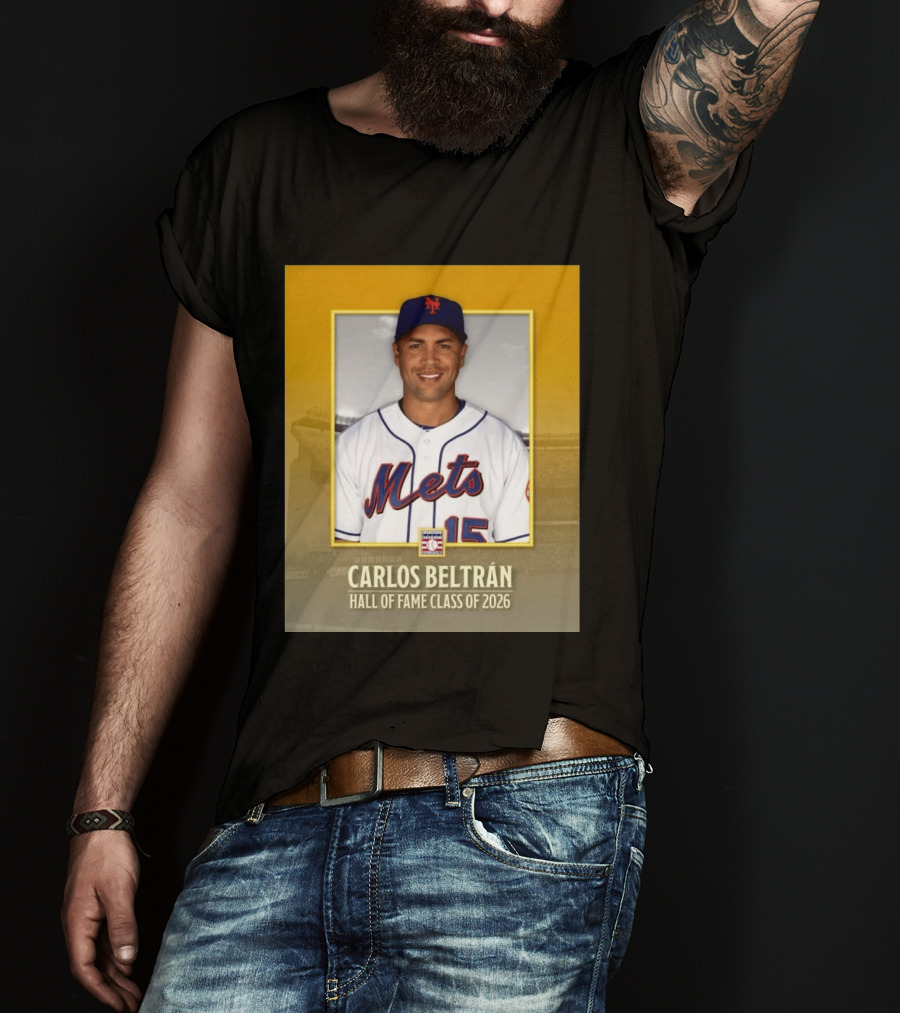 Carlos Beltrán Mets Hall Of Fame Class Of 2026 Induction T-Shirt