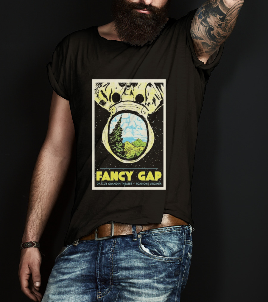 Fancy Gap 09.17.26 Grandin Theater Roanoke Virginia Astronaut Scenic Vista T-Shirt
