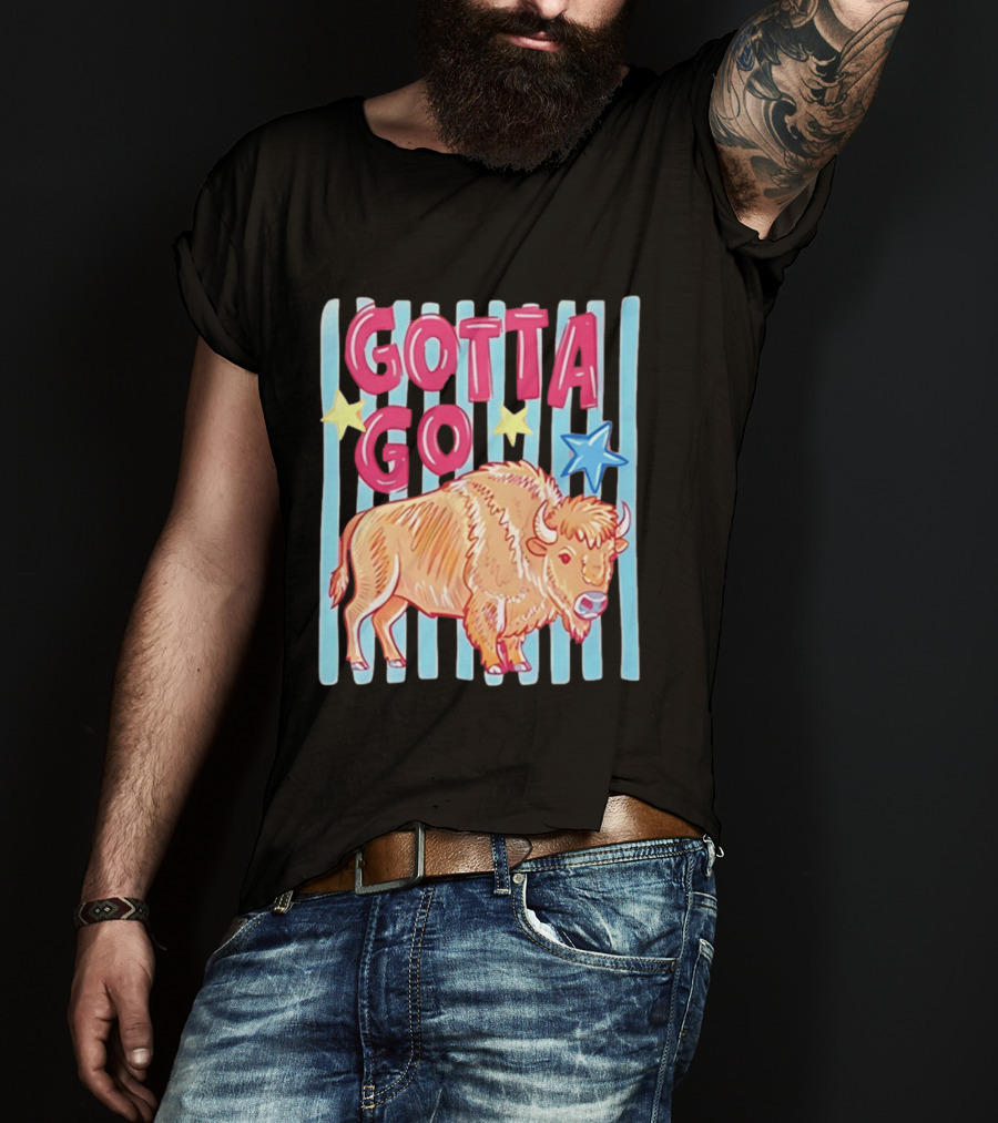 Gotta Go Buffalo Stars Stripes Wildlife Bison T-Shirt