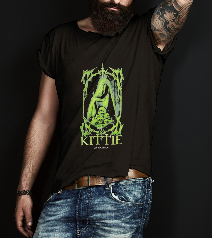 Kittie Est MCMXCVI Gothic Skull Reaper Band Nu Metal T-Shirt