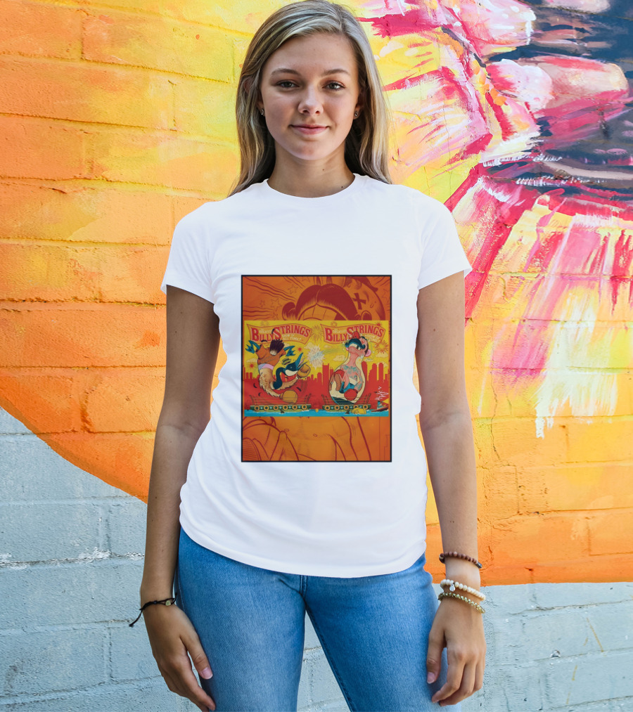 Billy Strings Greatest Show Of All Time Boxing Panels Playful Cartoon T-Shirt