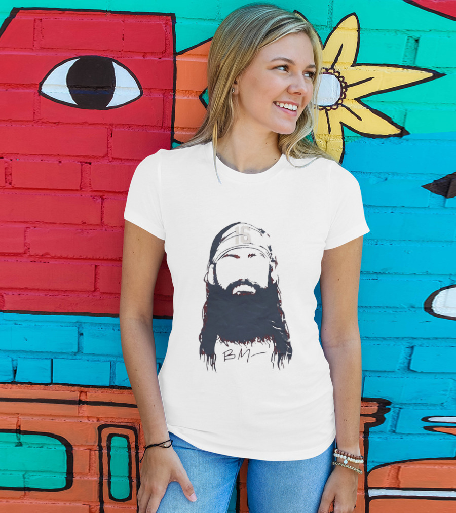 Brandon Marsh 16 Philadelphia Phillies Beard Silhouette BM Cap T-Shirt