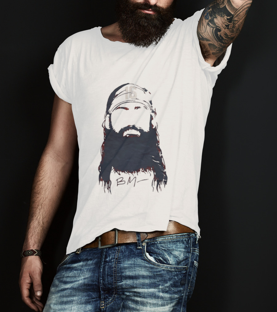 Brandon Marsh 16 Philadelphia Phillies Beard Silhouette BM Cap T-Shirt