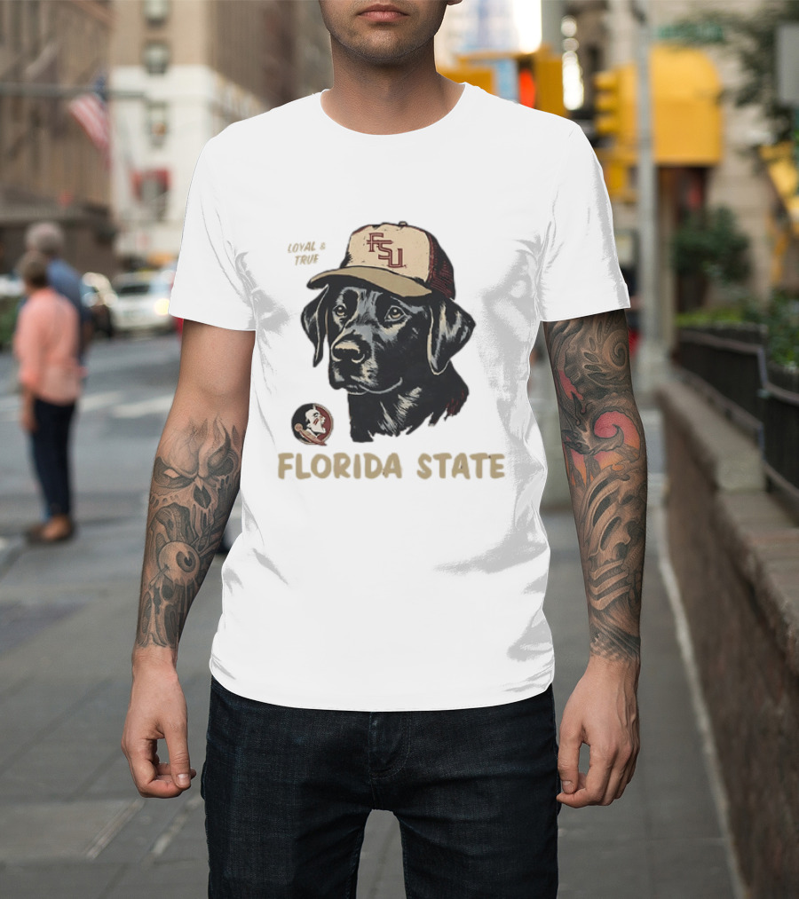 Florida State Loyal And True Labrador Retriever FSU Hat Fan Gear T-Shirt