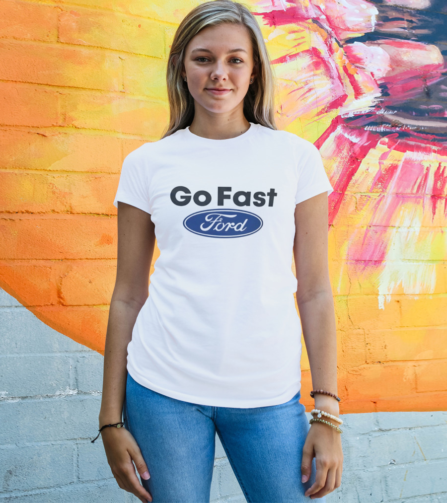 Go Fast Ford Oval Blue T-Shirt