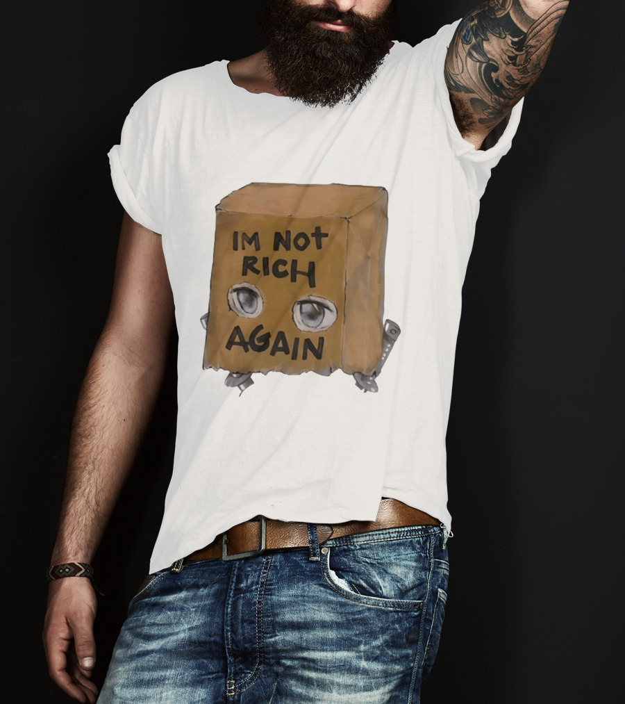I'm Not Rich Again Paper Bag Anime Eyes T-Shirt