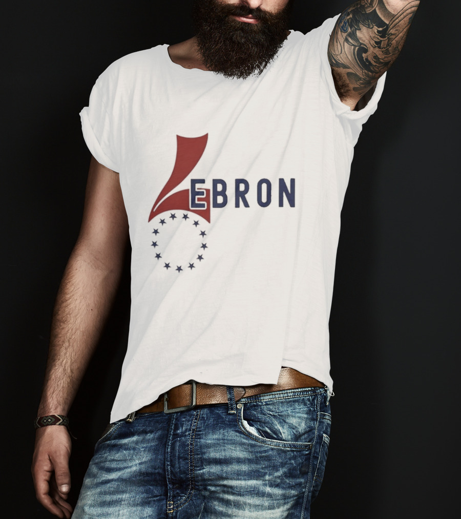 Lebron James 76ers Inspired Logo With Star Circle T-Shirt