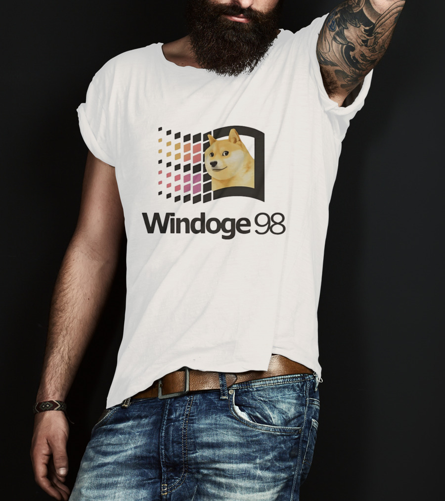 Windoge 98 Doge Meme Computer T-Shirt