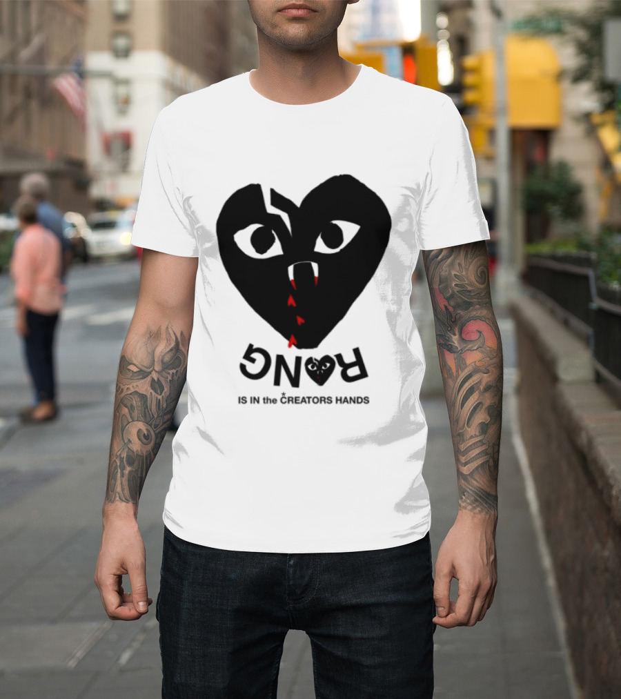 Revenge Store Rvg White Heart Eyes Fangs Red Drip T-Shirt