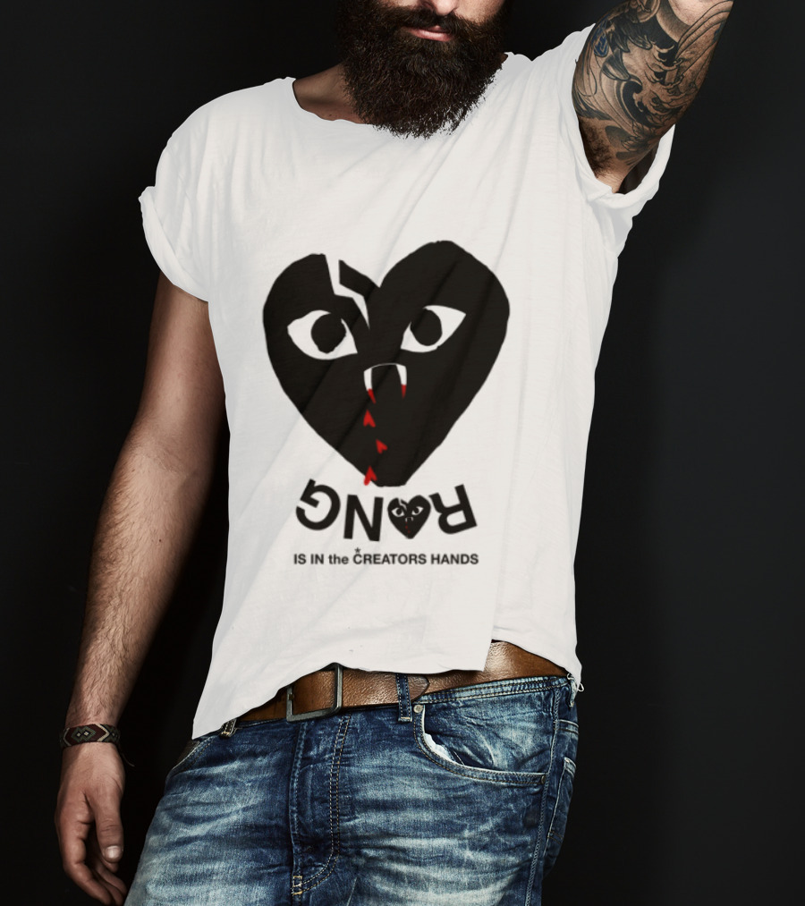 Revenge Store Rvg White Heart Eyes Fangs Red Drip T-Shirt
