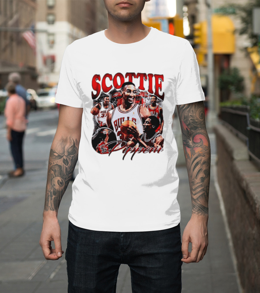 Scottie Pippen Chicago Bulls Basketball Legend 33 T-Shirt