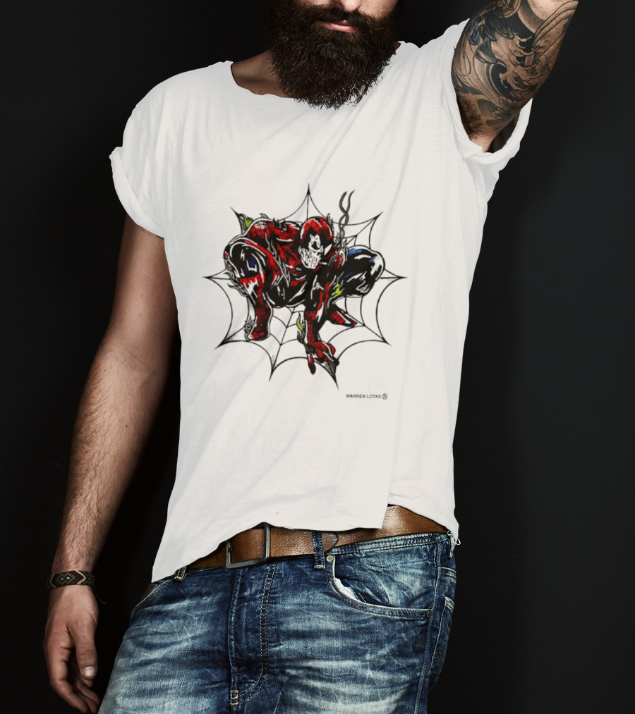 Spider Man Marvel Comics Warren Lotas Skull Web T-Shirt