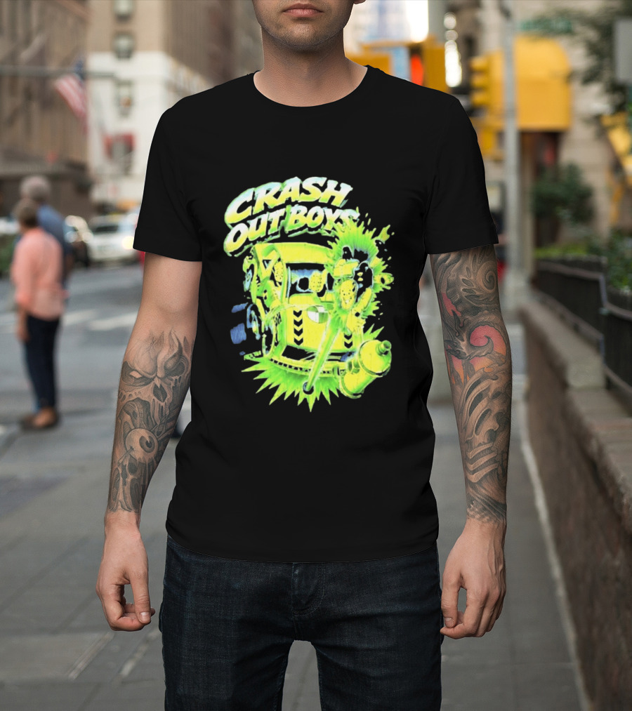 Adrien Broner Crash Out Boys Reven Brand Explosive Cartoon Car Scene T-Shirt