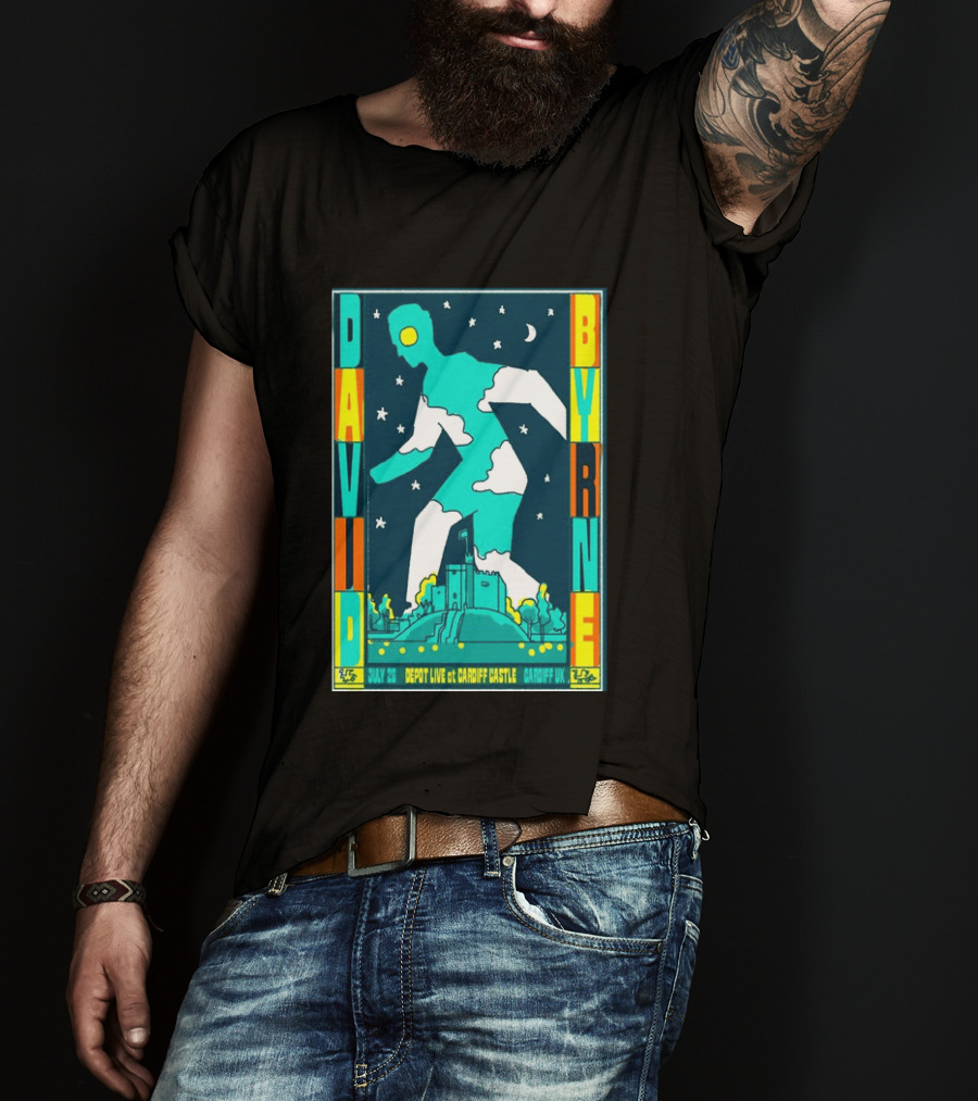 David Byrne Depot Live Cardiff Castle July 26 2026 Cardiff UK Show T-Shirt