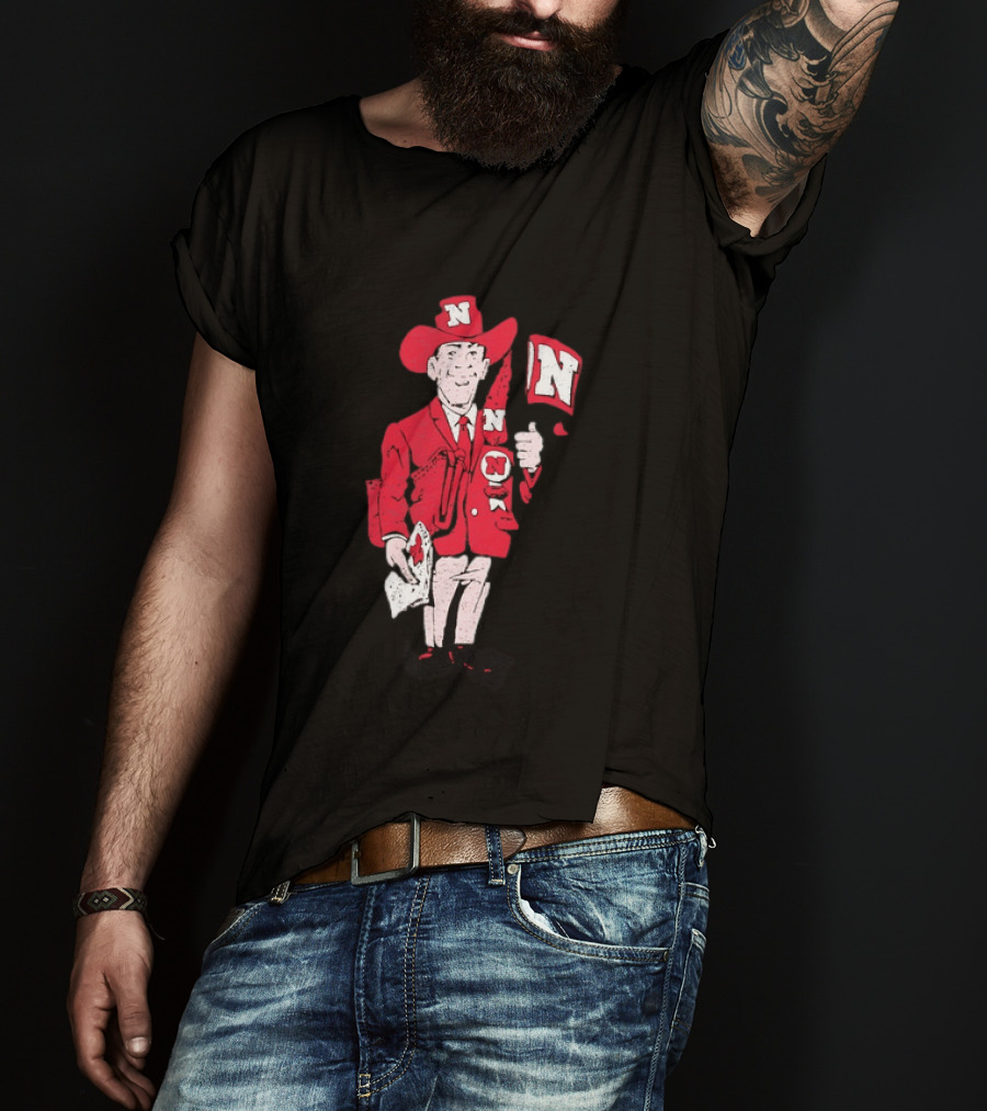 Nebraska Cornhuskers Herbie Husker Vintage Distressed T-Shirt