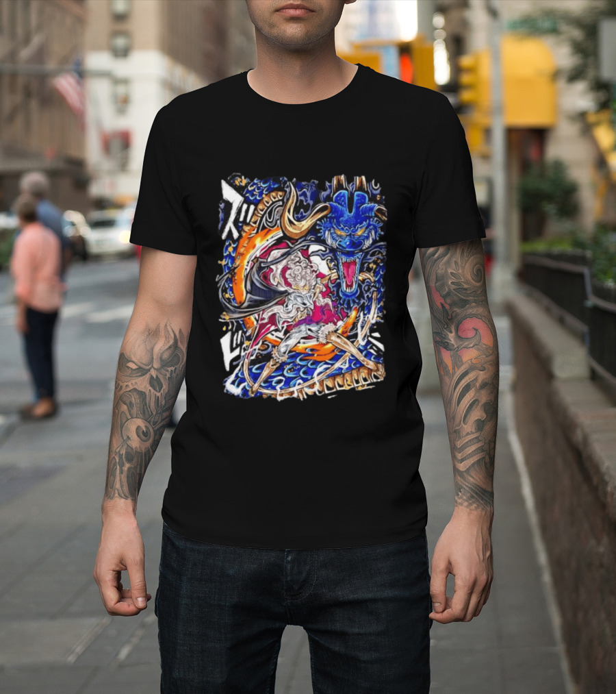 Monkey D Luffy Gear 5 Vs Kaido Epic One Piece Anime Manga Battle Scene T-Shirt