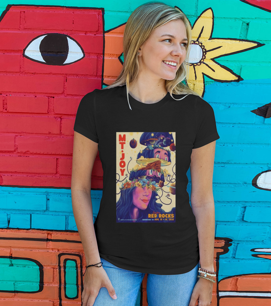 Mt. Joy Live Red Rocks Amphitheatre Morrison CO Aug 13 14 2026 Cosmic Landscape T-Shirt