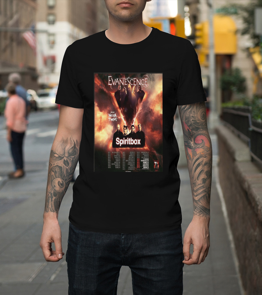 Evanescence US Tour 2026 Featuring Nova Twins And Spiritbox T-Shirt