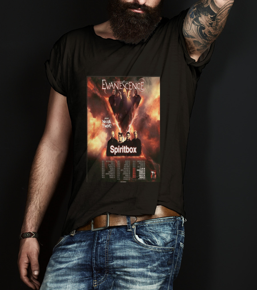 Evanescence US Tour 2026 Featuring Nova Twins And Spiritbox T-Shirt