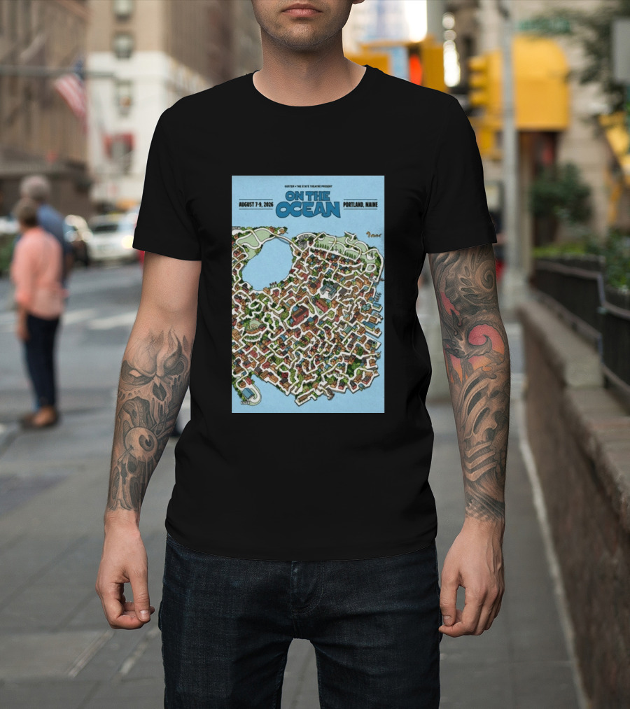Guster The State Theatre Present On The Ocean August 7 9 2026 Portland Maine T-Shirt