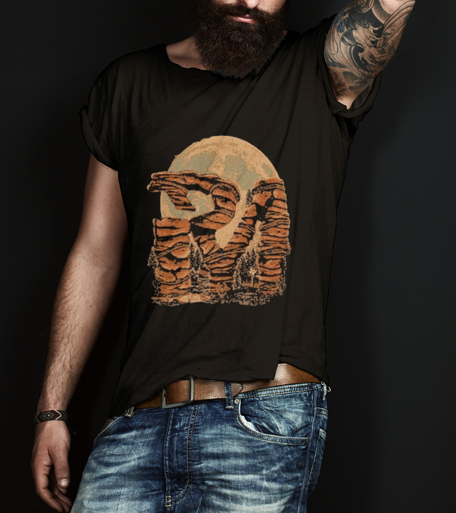 Parker Mccollum Red Rocks 2026 Moonlit Canyon Scenery T-Shirt