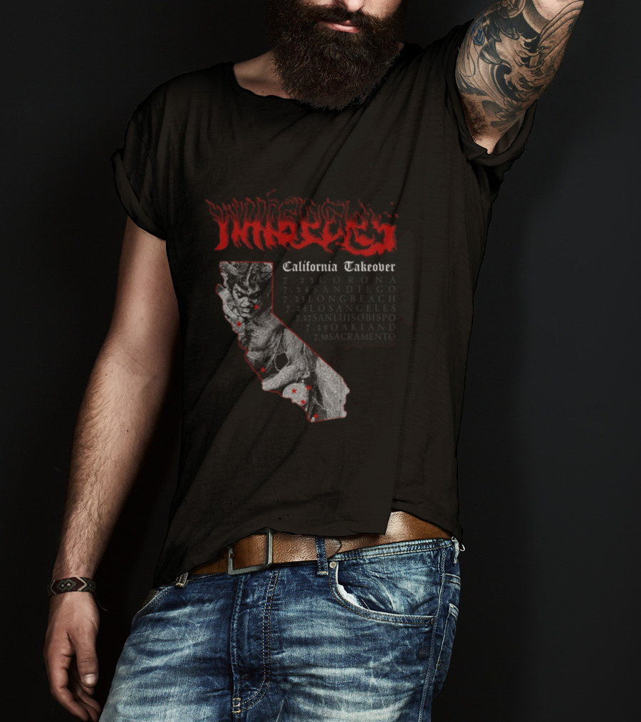 Pleasures Whispers California Takeover Tour Corona San Diego Long Beach Los Angeles San Luis Obispo Oakland Sacramento T-Shirt