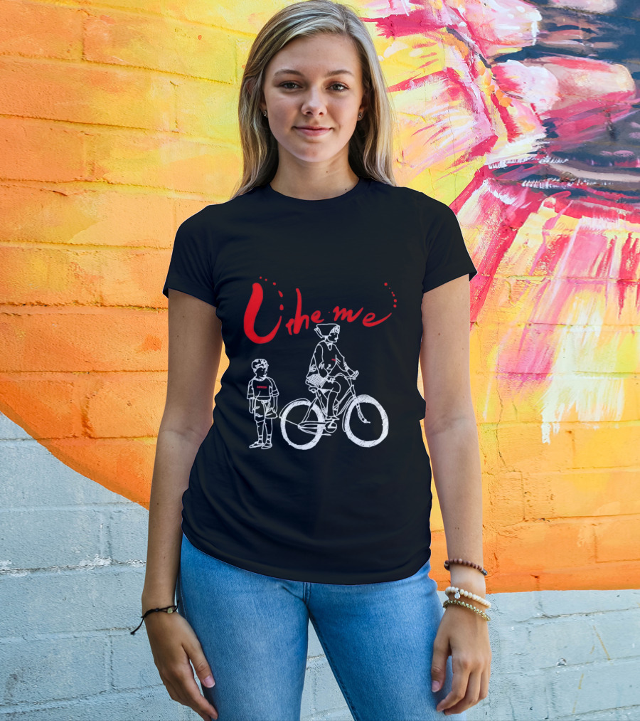 Utheme Rider And Standing Boy Cycling Sport Scene T-Shirt