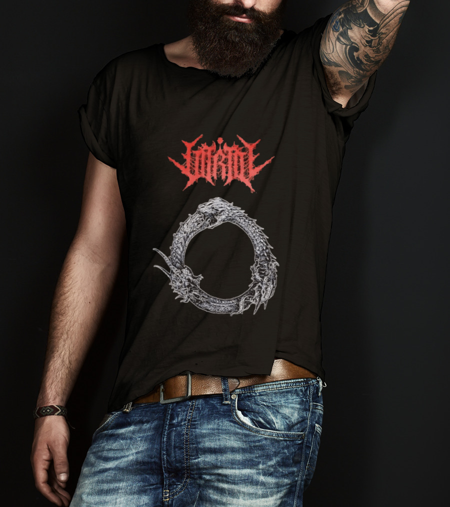 Jormungandr Ouroboros Serpent Circle With Lorna Shore T-Shirt