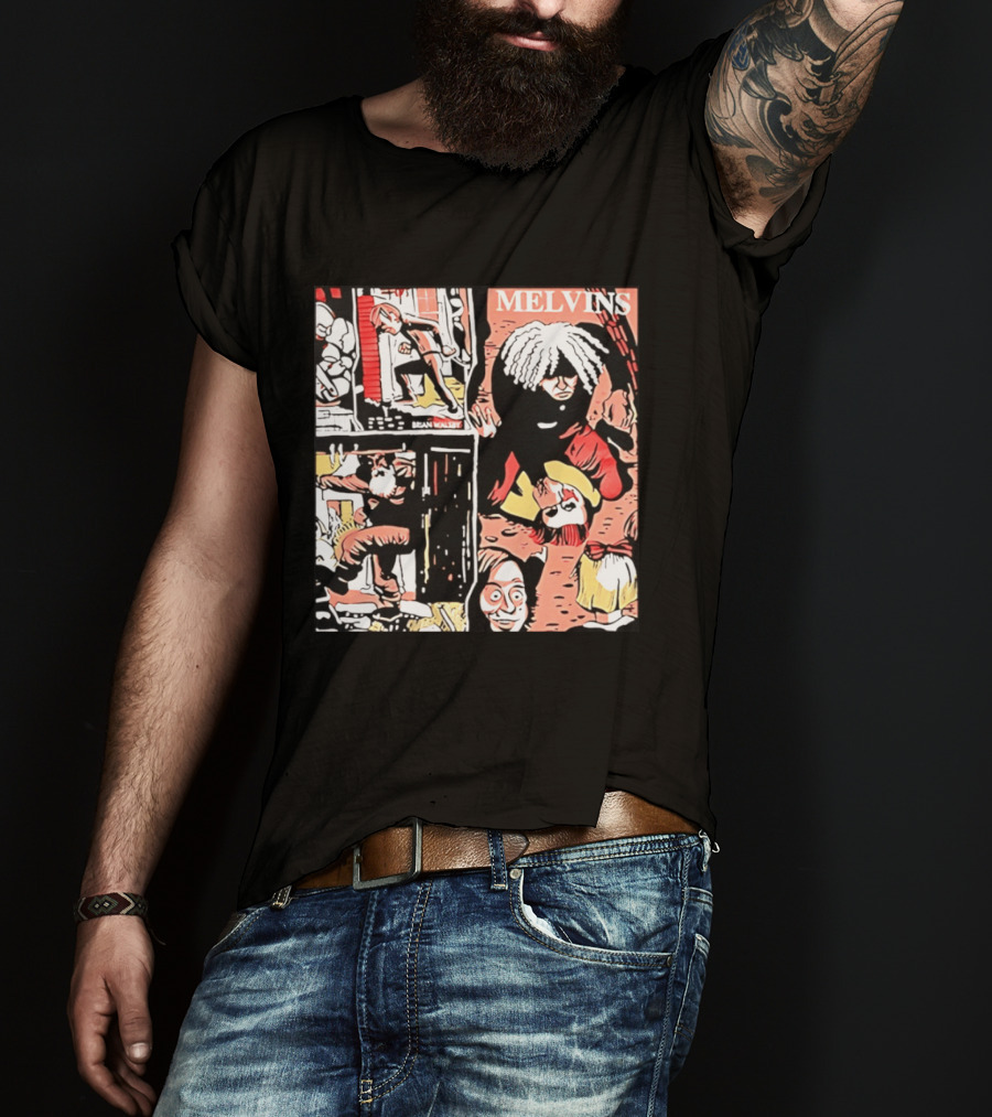 Melvins Brian Walsby Cartoon Art Alternative Rock T-Shirt
