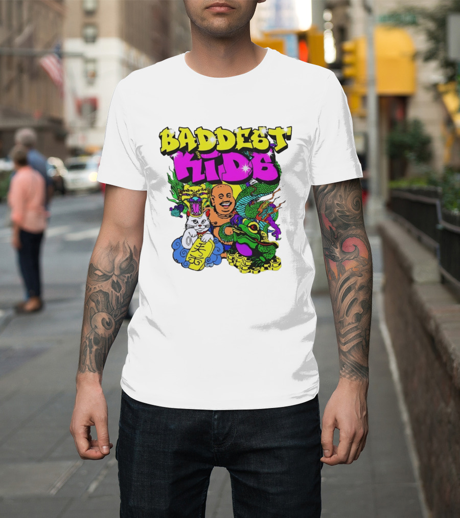 Baddest Kids Buddha Dragon Cat Frog T-Shirt