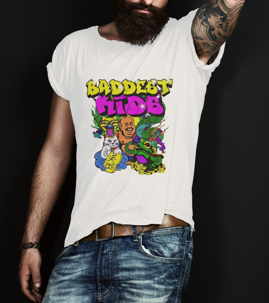 Baddest Kids Buddha Dragon Cat Frog T-Shirt