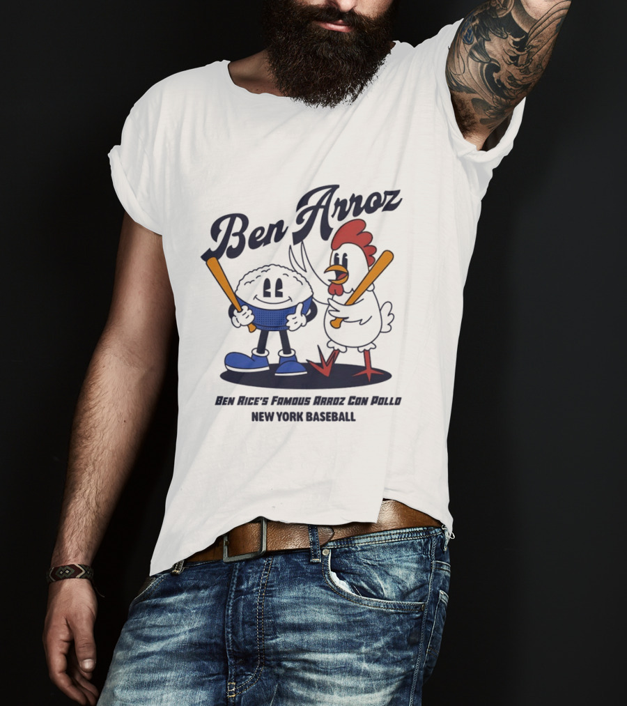 Ben Arroz Ben Rice's Famous Arroz Con Pollo New York Baseball T-Shirt
