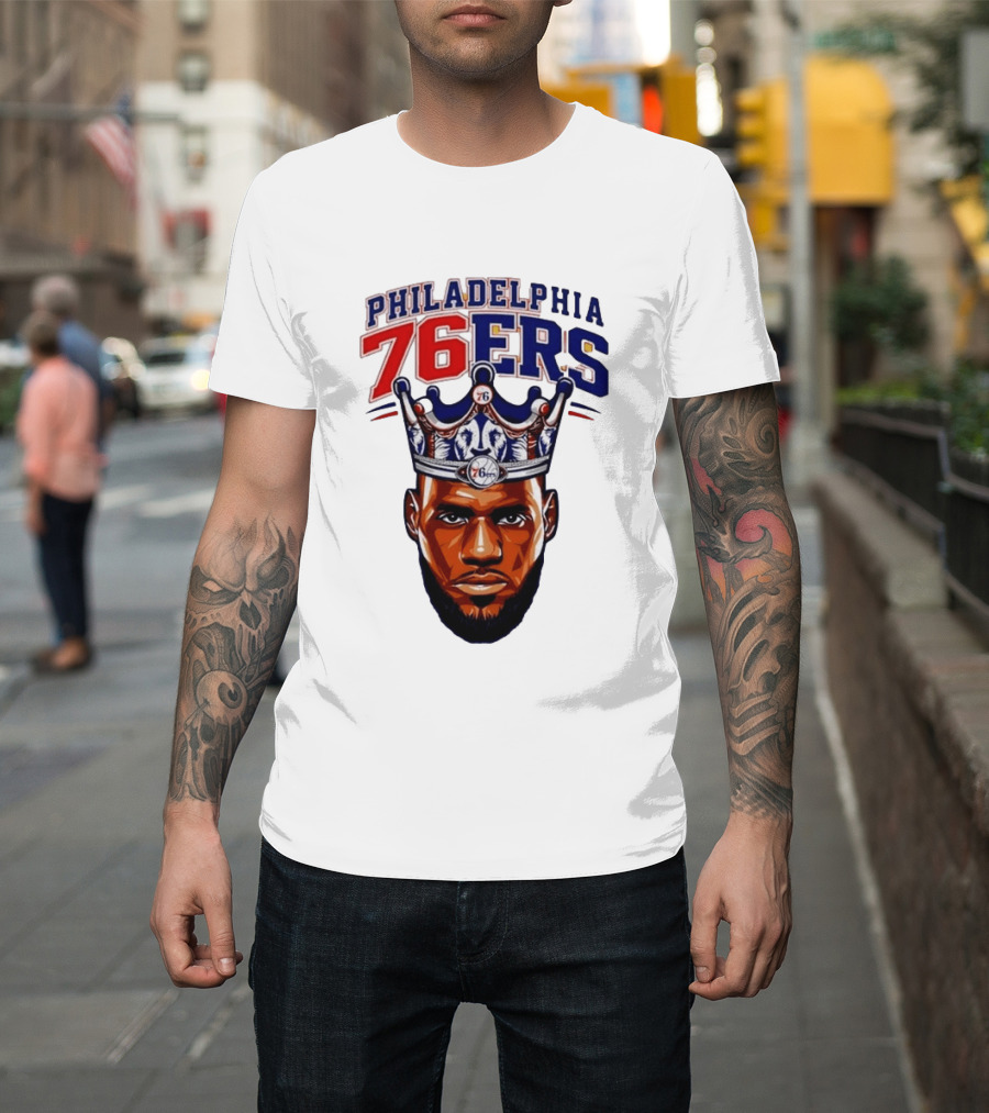 Philadelphia 76ers King Lebron 76 Crown T-Shirt