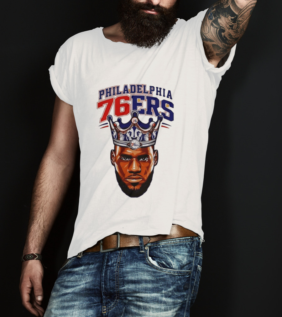 Philadelphia 76ers King Lebron 76 Crown T-Shirt