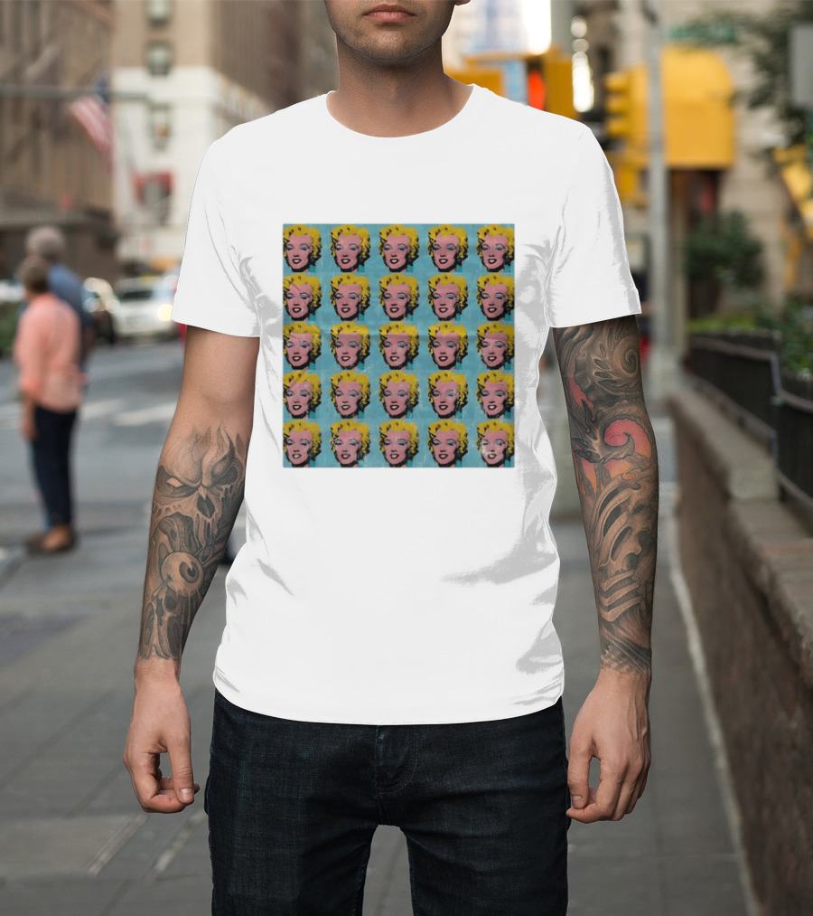 Marilyn Monroe Andy Warhol Pop Art Iconic Repeated T-Shirt